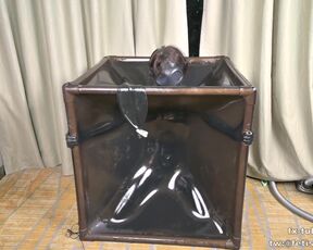 Latex vacuum box and gasmask breath contral