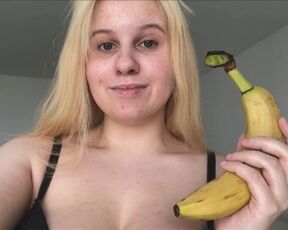 ANAL BANANA!!!  NO CUCUMBER! IT’S A BANANA FOR MY ASS! :)