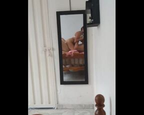 Riding my Favorite Bull in Front of Mirror and Filming for my Hubby to Jerk