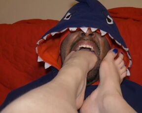 Foot Gagging my Pet Shark