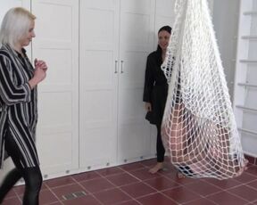 amber and carla kick slave in net