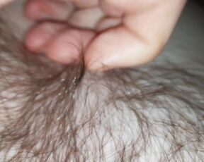 Teasing my very hairy body