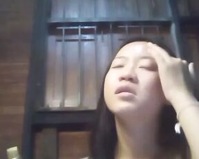 Asian girl at home alone and bored masturbates 13