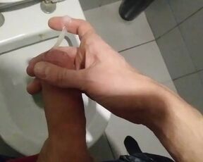 STEP SISTER CAUGHT BIG COCK CUMSHOT IN PUBLIC TOILET