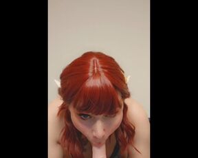 Cute Sexy Elf Teases and Sucks Dick. Super Wet tongue teases head. pov