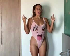 Showing off my ahegao anime outfit