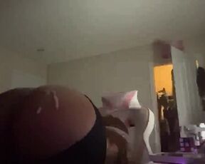 Ripped the babysitters leggings, huge cumshot on ass