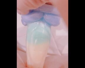 Rainbow dragon dick masturbation