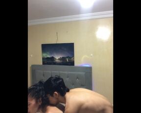 My stepbrother fucks me doggy style in our parents' room.