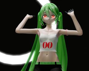 HENTAI MIKU MIKU DANCE YYB NEBULA MIKU CYNICAL NIGHT PLAN GREEN HAIR SMIXIX COLOR EDIT