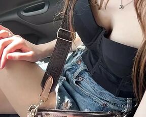 my 18 year old wife gives me a blowjob right in the car