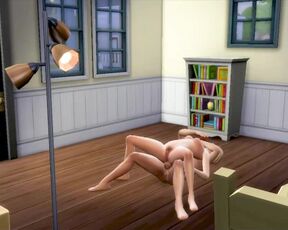 Sims get horny at home and fuck like crazy