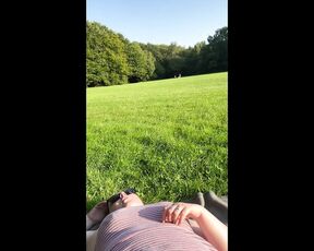 Wet Pussy No Panties - Fingered in a Public Park at Daytime