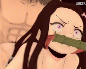 Nezuko getting fucked in the ass at demon slayer hotspring