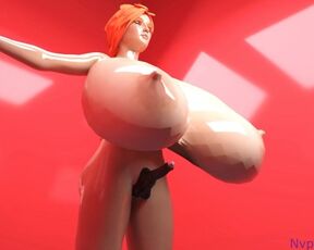 Redhead futa breast expansion growth (3d animation)