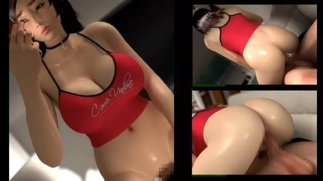 【H GAME】人妻マリさんの性事情Hアニメーション③ 騎乗位 3D エロアニメ Umemaro3D
