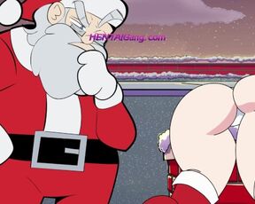 Hot Brunette With Big Ass Gets Stucked in the Chimney! Horny Santa Has an Idea