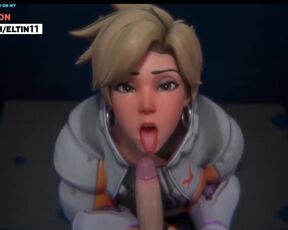 Tracer Do Hot Blowjob For Сoncert Tickets In Club Toilet | Overwatch Porn 4k